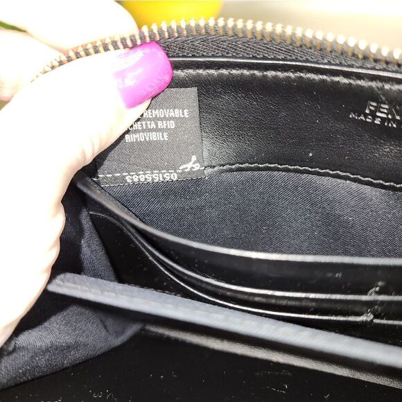 Authentic Fendi Vitello Liberty Century Lucido By The Way Zip Around Wallet - Picture 12 of 17